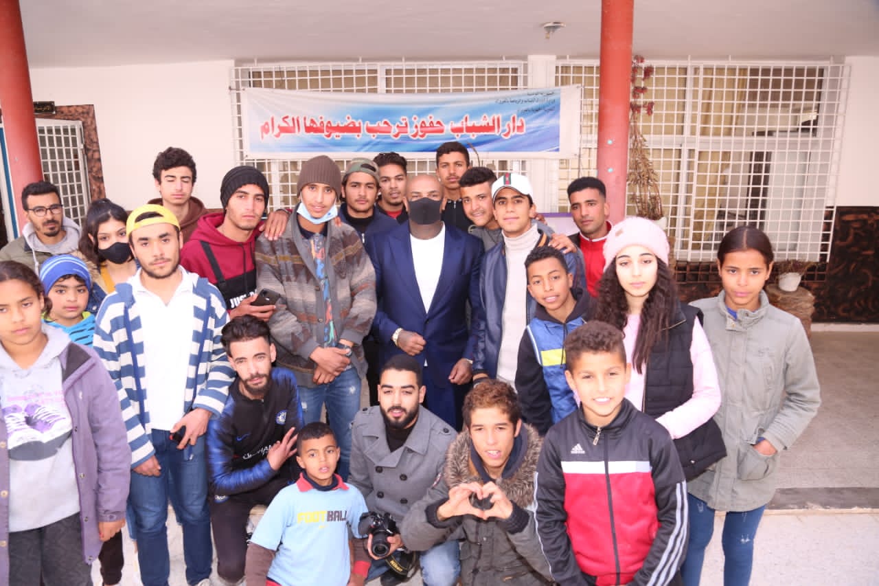 Karim with Students