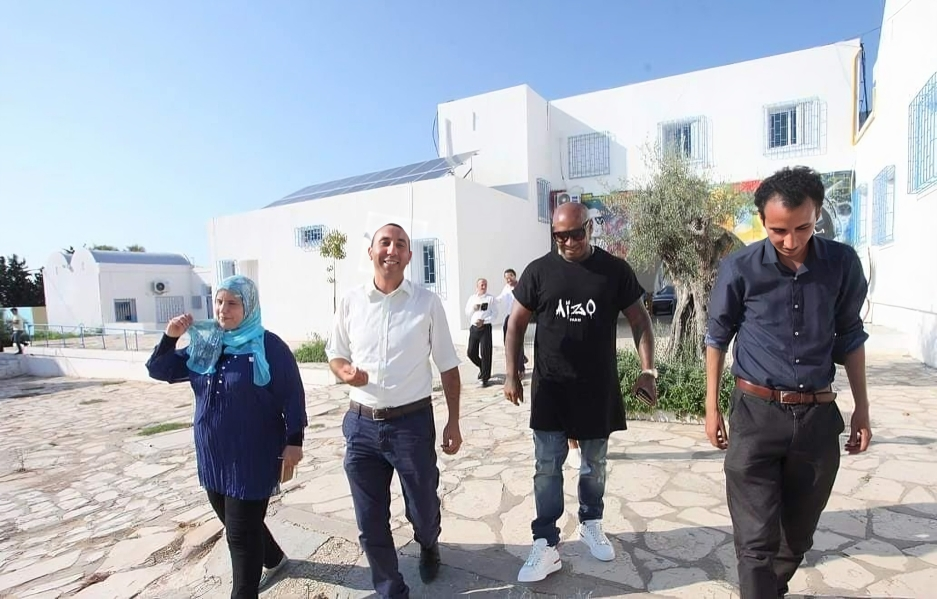 Karim with Young People