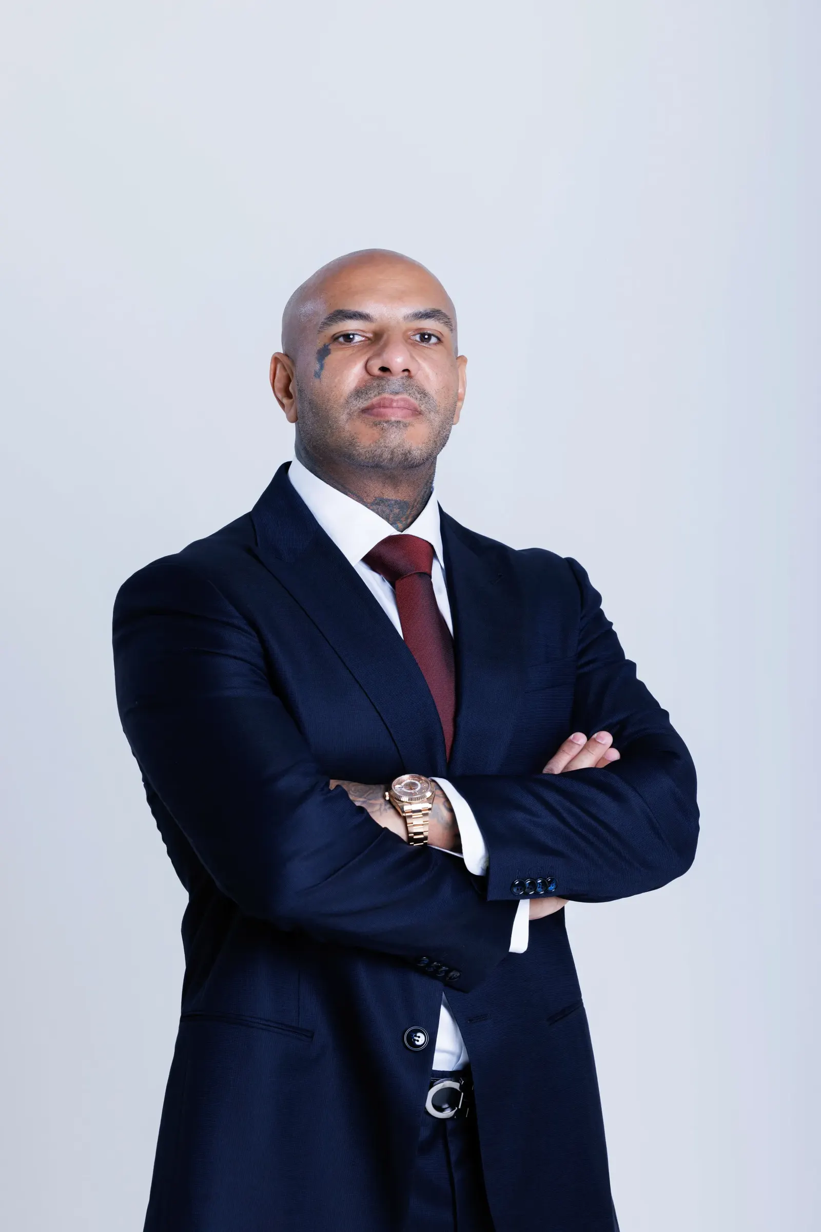 Karim Gharbi standing, full-length portrait
