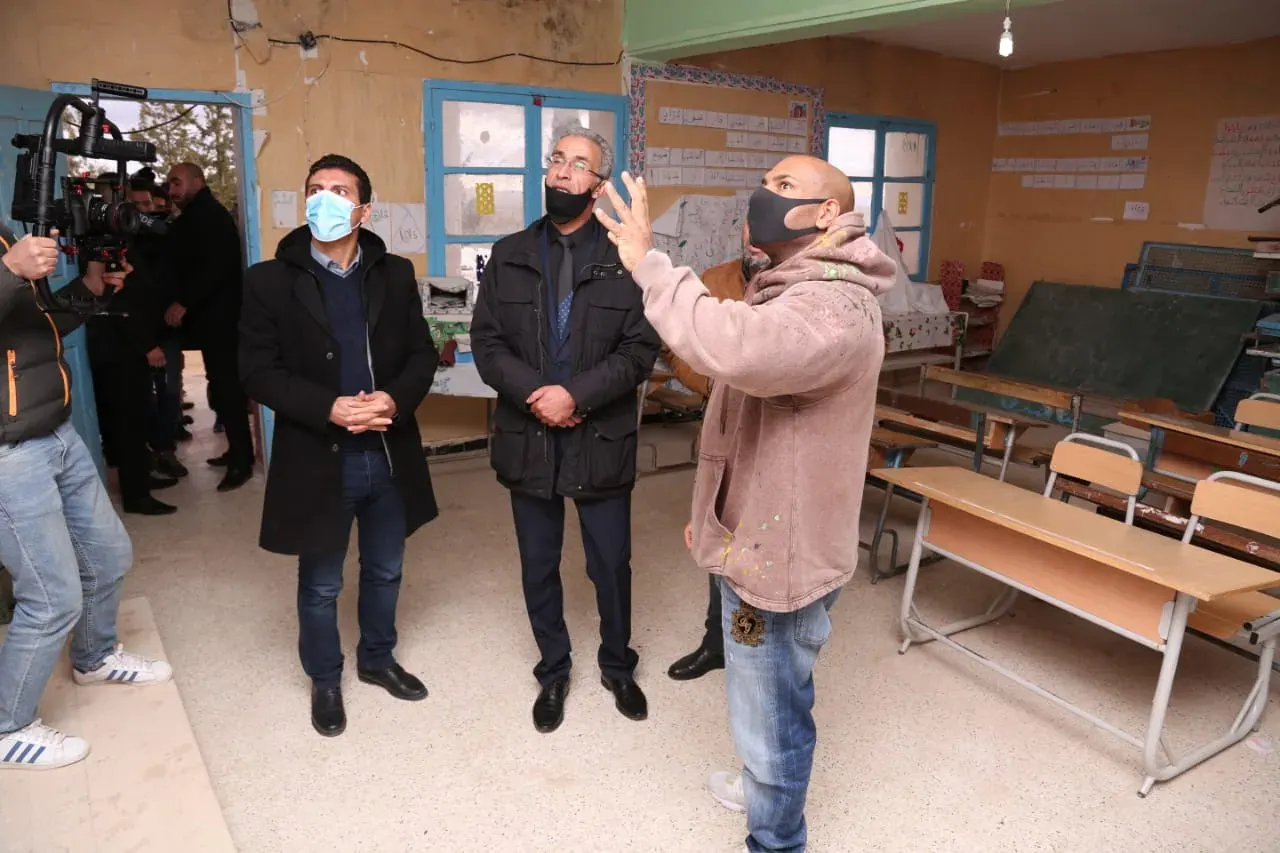A classroom being renovated